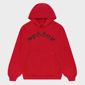 sp5der vvs red hoodie