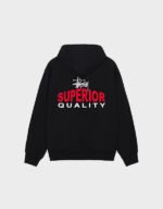 stussy superior quality black hoodie
