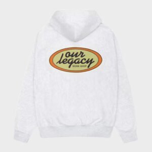 stussy x our legacy oval ash heather hoodie