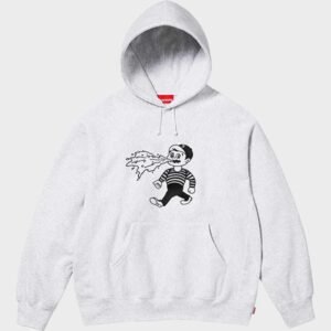 supreme homerun ash grey hoodie
