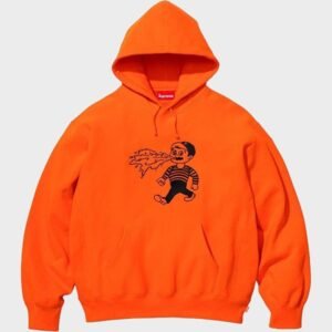supreme homerun orange hoodie