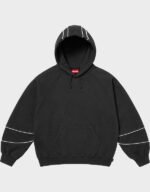 supreme paneled black hoodie