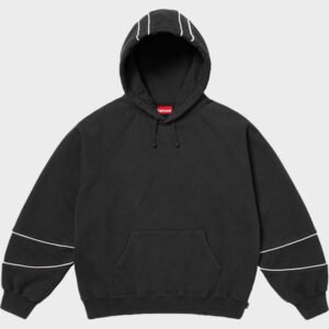 supreme paneled black hoodie
