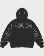 supreme paneled black pullover hoodie