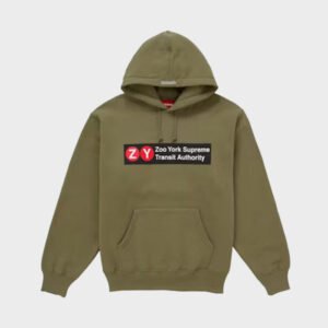 supreme x zoo york light olive hoodie
