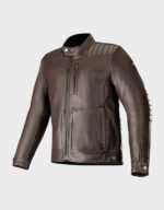 alpinestars crazy eight brown leather jacket