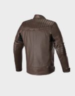 alpinestars crazy eight leather brown jacket