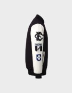 collingwood magpies collegiate black and white varsity jacket