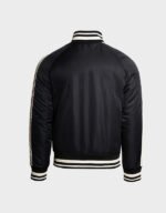 collingwood magpies vintage black bomber jacket