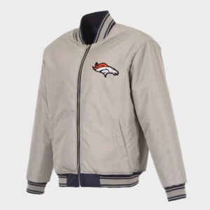 denver broncos gray flight jacket