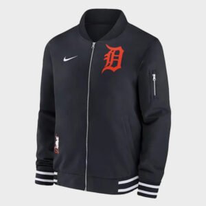detroit tigers black bomber jacket