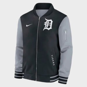 detroit tigers dugout bomber black jacket