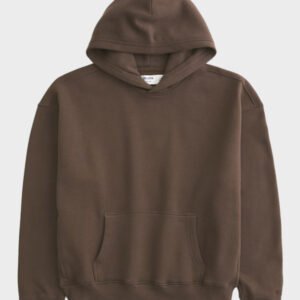 hollister boxy brown hoodie
