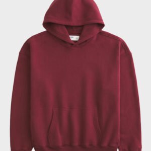 hollister boxy burgundy hoodie