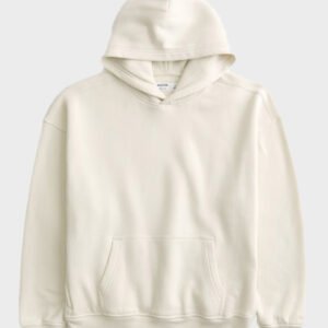 hollister boxy dark cream hoodie