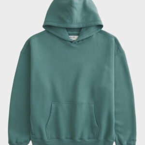 hollister boxy faded teal hoodie