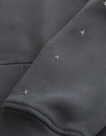 hollister boxy star detail grey hoodie
