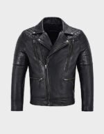 mens biker napa leather jacket