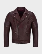 mens biker napa leather motorcycle jacket