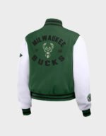 milwaukee bucks varsity green and white jacket