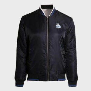 north melbourne black bomber jacket