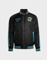 port adelaide vintage black bomber jacket
