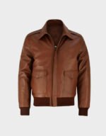 riz ahmed relay bomber leather jacket