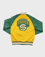 seattle supersonics double clutch lightweight satin jacket