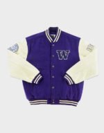 washington huskies melton varsity jacket