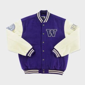 washington huskies melton varsity jacket