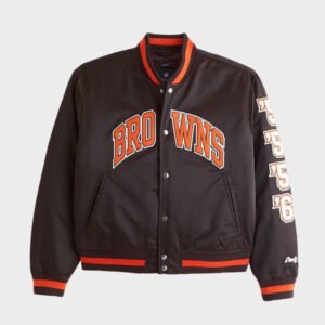 abercrombie cleveland browns varsity jacket