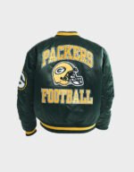 abercrombie green bay packers varsity bomber jacket
