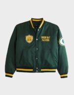 abercrombie green bay packers varsity jacket