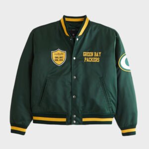 abercrombie green bay packers varsity jacket