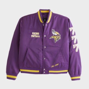 abercrombie minnesota vikings varsity jacket