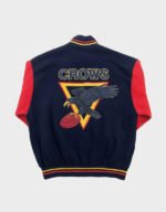 adelaide crows blue and red varsity wool jacket