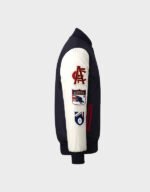 adelaide crows collegiate navy and white varsity jacket