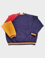 adelaide crows color block varsity fleece jacket