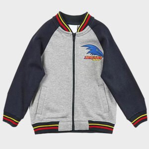adelaide crows navy and gray varsity jacket