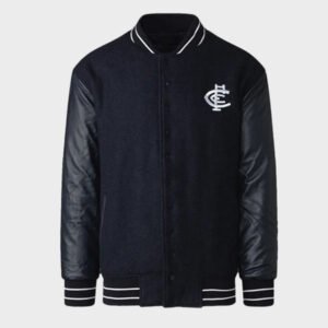 carlton blues black varsity jacket