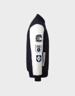 carlton blues collegiate navy and white varsity jacket