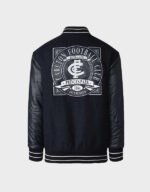 carlton blues football club black varsity jacket