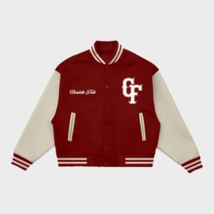 charlotte folk red varsity jacket