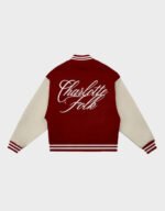 charlotte folk varsity jacket red