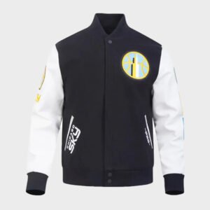 chicago sky classic chenille varsity jacket