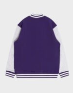 fremantle dockers varsity fleece purple and gray jacket