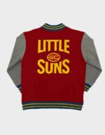 gold coast suns red and gray-varsity full zip fleece jacket