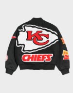 kansas city chiefs pennant black varsity wool jacket