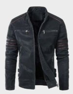 mens pegasus biker leather jacket