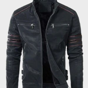 mens pegasus biker leather jacket